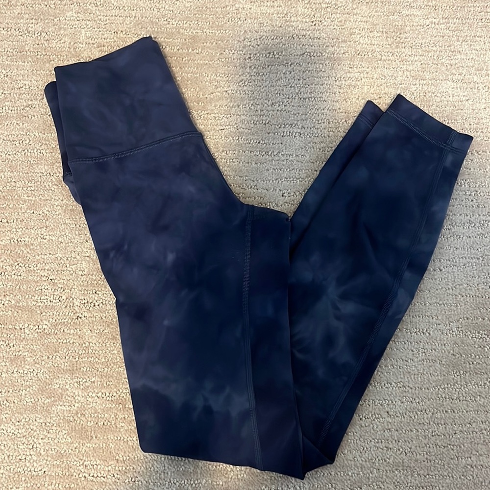 lululemon athletica Navy Blue Tie-Dye Leggings